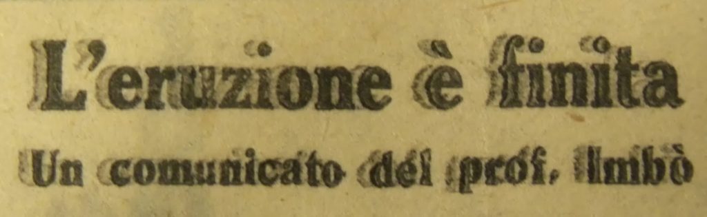 Titolo di un articolo apparso a pag. 4 de Il Risorgimento del 31/03/1944